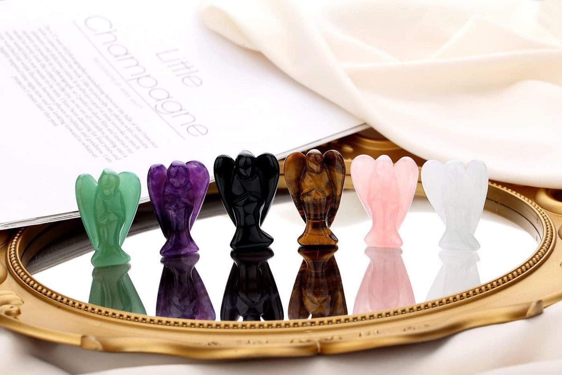 38mm Amethyst Schutzengel Kristall Heilung Engel Statue Geschenk