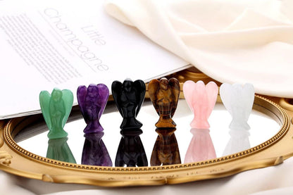 38mm Amethyst Schutzengel Kristall Heilung Engel Statue Geschenk