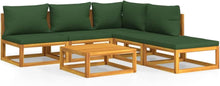 Festnight Lounge Gartenmöbel Set Holz 6-teilig Outdoor