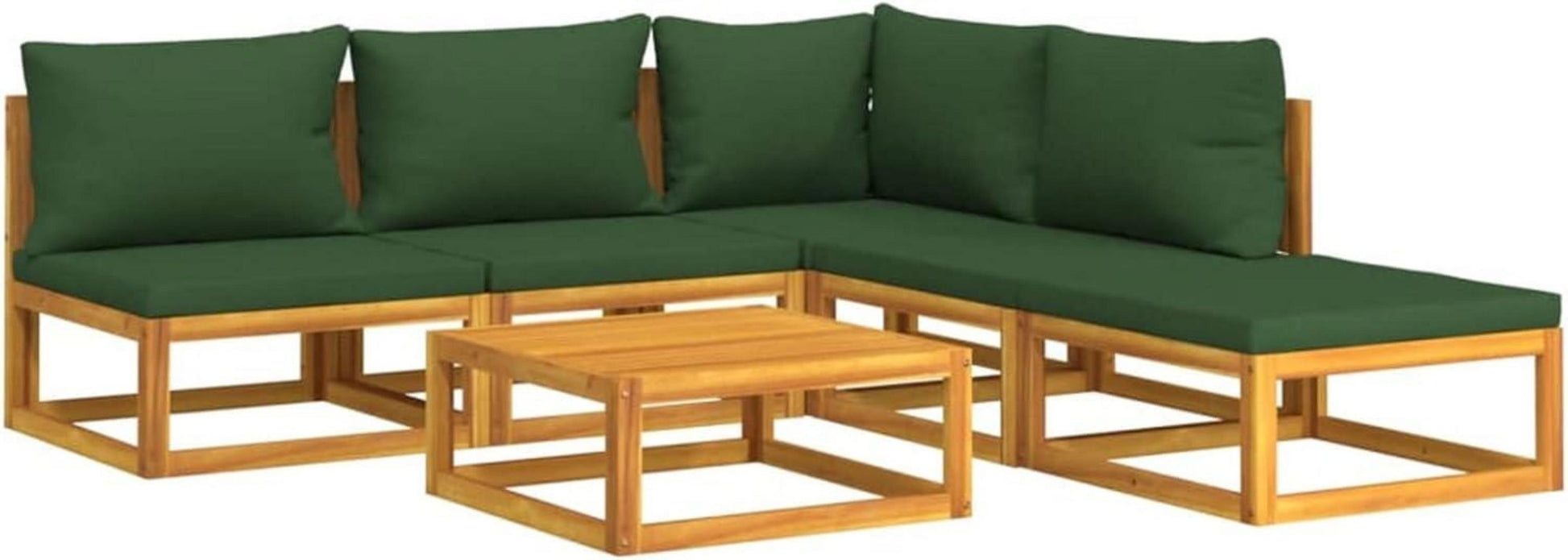 Gartenmöbel Lounge-Set Holz Akazie Outdoor Terrasse Sofa Tisch