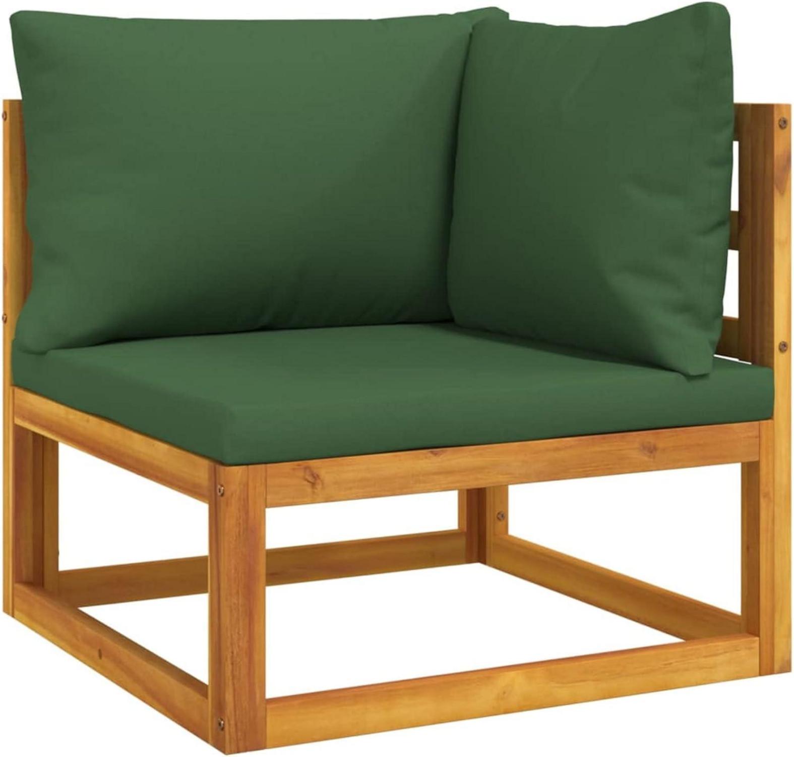 Lounge Gartenmöbel Set Holz 6-TLG Balkon Outdoor Sitzgarnitur Grün