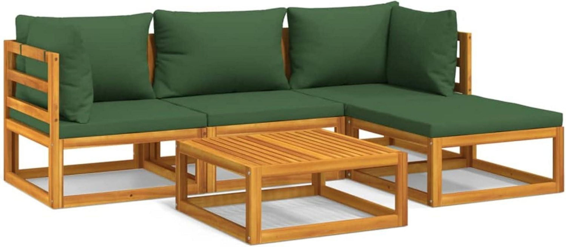 Holz Lounge Gartenmöbel Set 5-tlg Outdoor Akazien