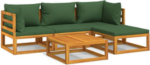 Holz Lounge Gartenmöbel Set 5-tlg Outdoor Akazien
