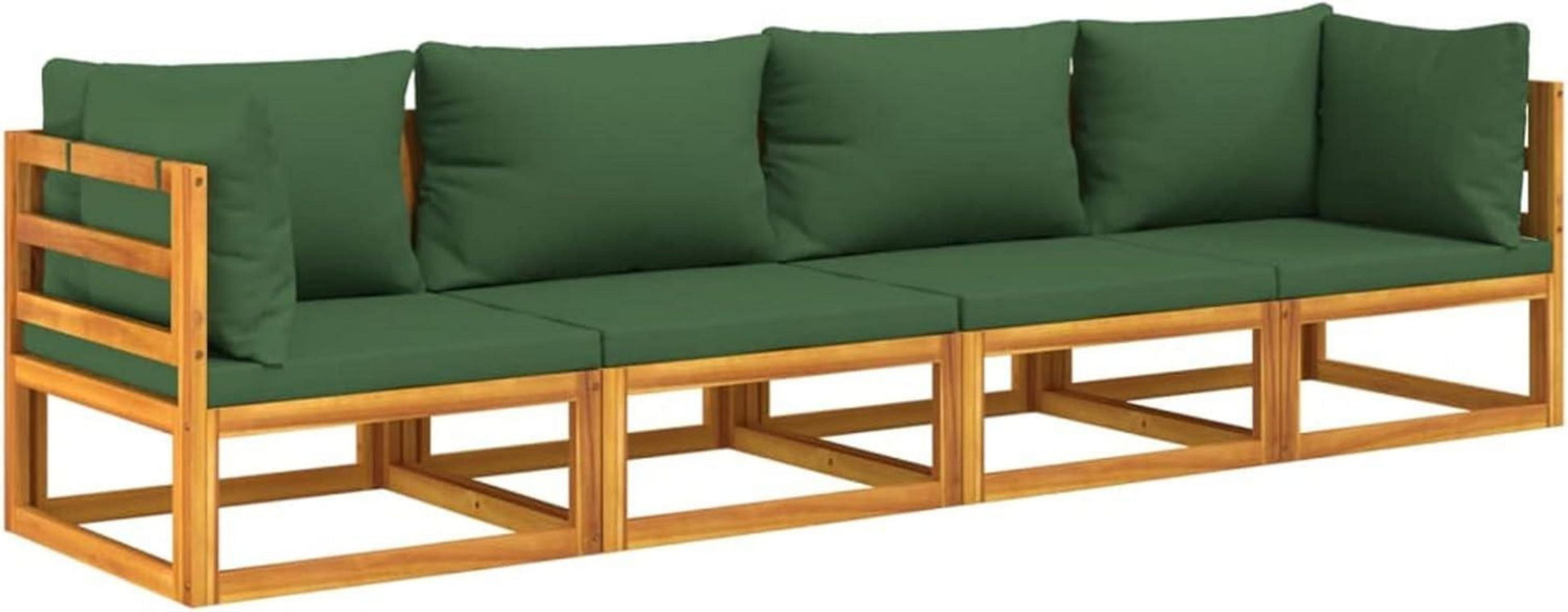 Gartenmöbel Set Holz 4-TLG Modulares Design Sitzgarnitur mit Kissen