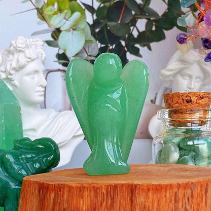 Schutzengel Figur Grün Aventurin Heilkristall Geschenk
