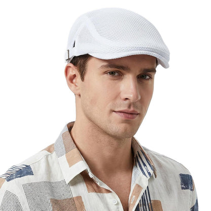 Unisex Baskenmütze mit Mesh – Atmungsaktive Sommer Flatcap