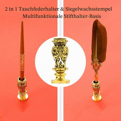 Kalligraphie Set für Anfänger mit Siegelwachs & 17 Federn