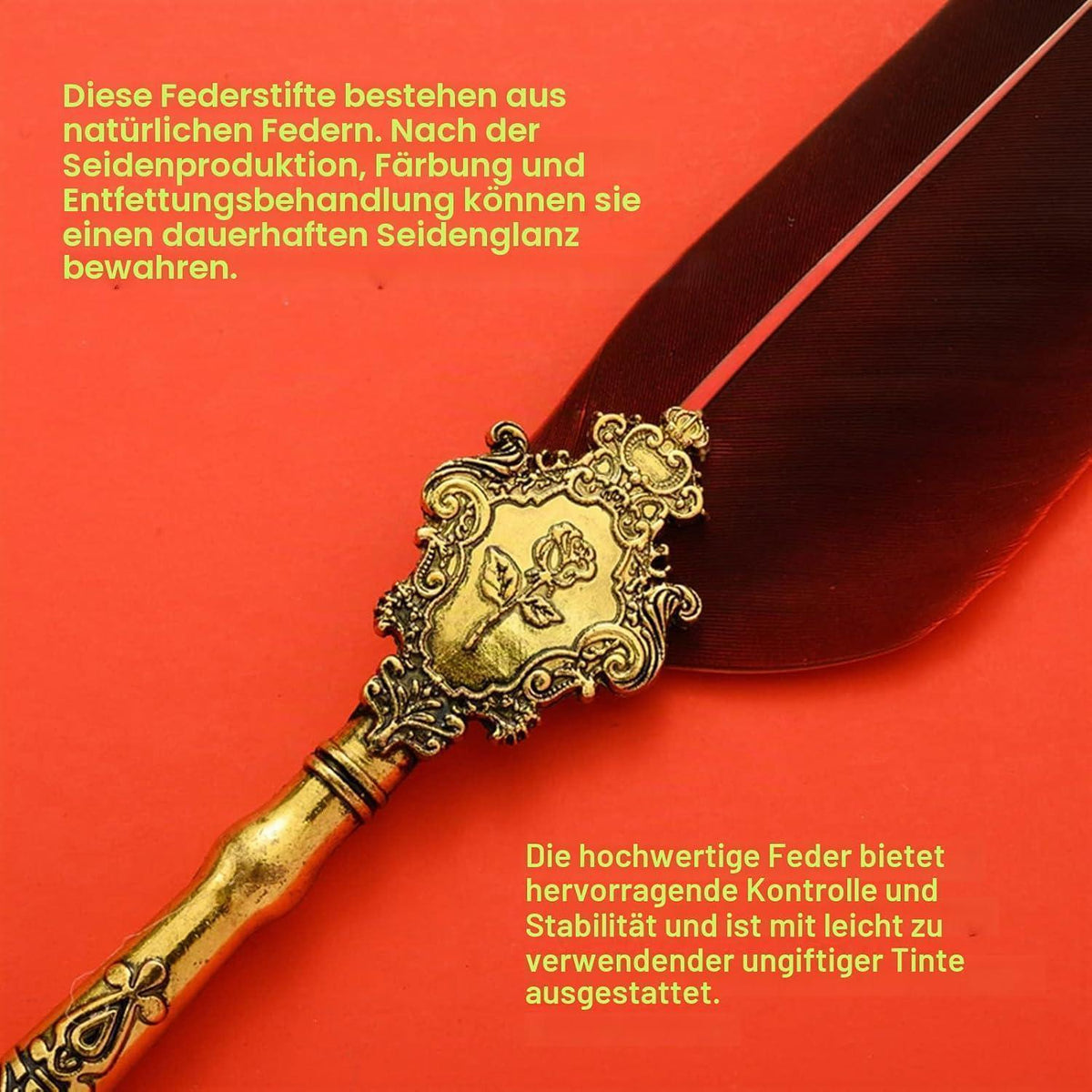 Kalligraphie Set für Anfänger mit Siegelwachs & 17 Federn