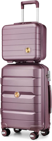 Handgepäck Koffer Hartschale TSA-Schloss 55cm 35L 4 Rollen Lila