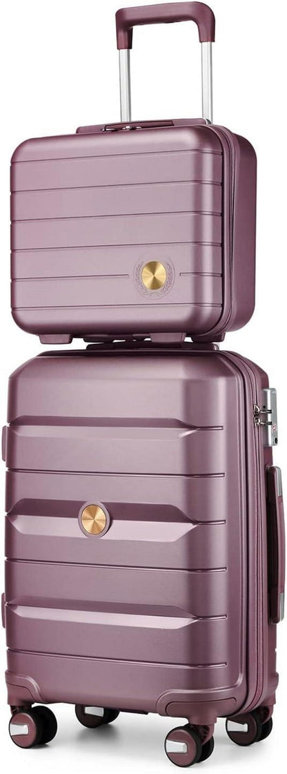 Handgepäck Koffer Hartschale TSA-Schloss 55cm 35L 4 Rollen Lila