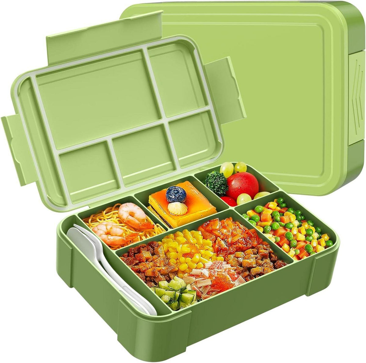 Brotdose Kinder mit Fächern 1300ml Lunchbox Auslaufsicher für Schule
