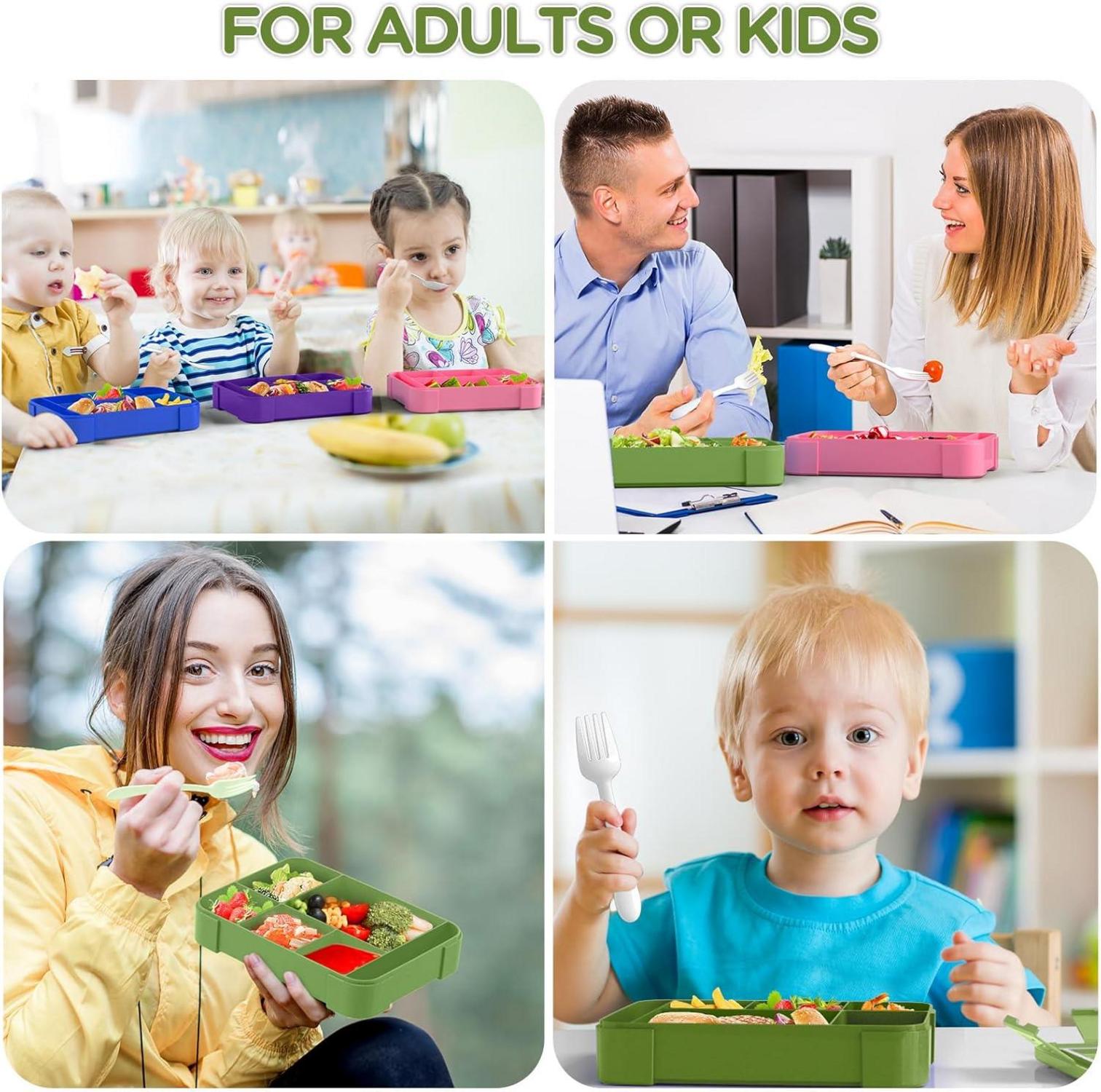 Brotdose Kinder mit Fächern 1300ml Auslaufsicher Lunchbox für Schule