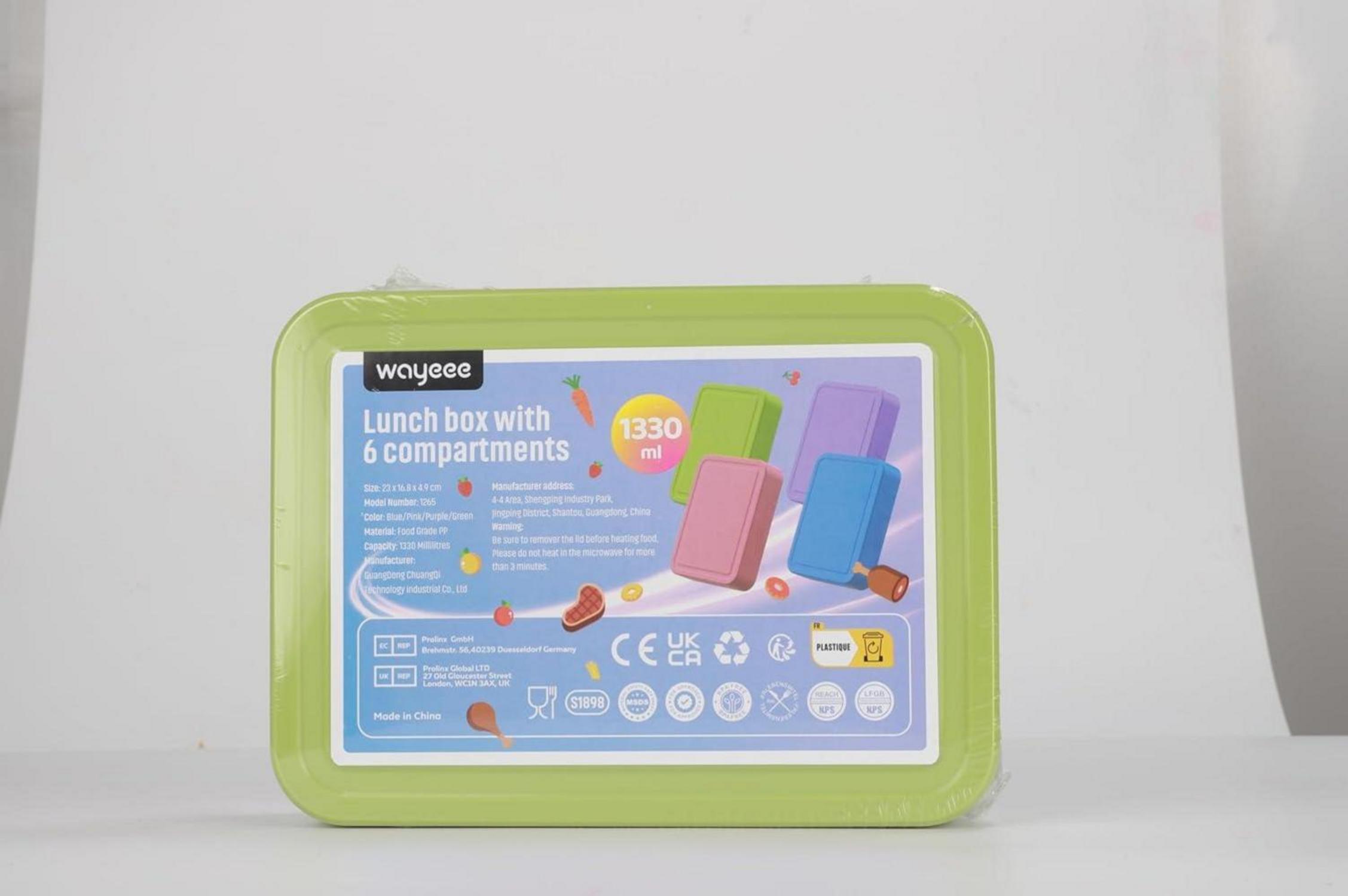 WayEee Kinder Brotdose mit Fächern 1300ml Auslaufsicher für Schule und Kindergarten