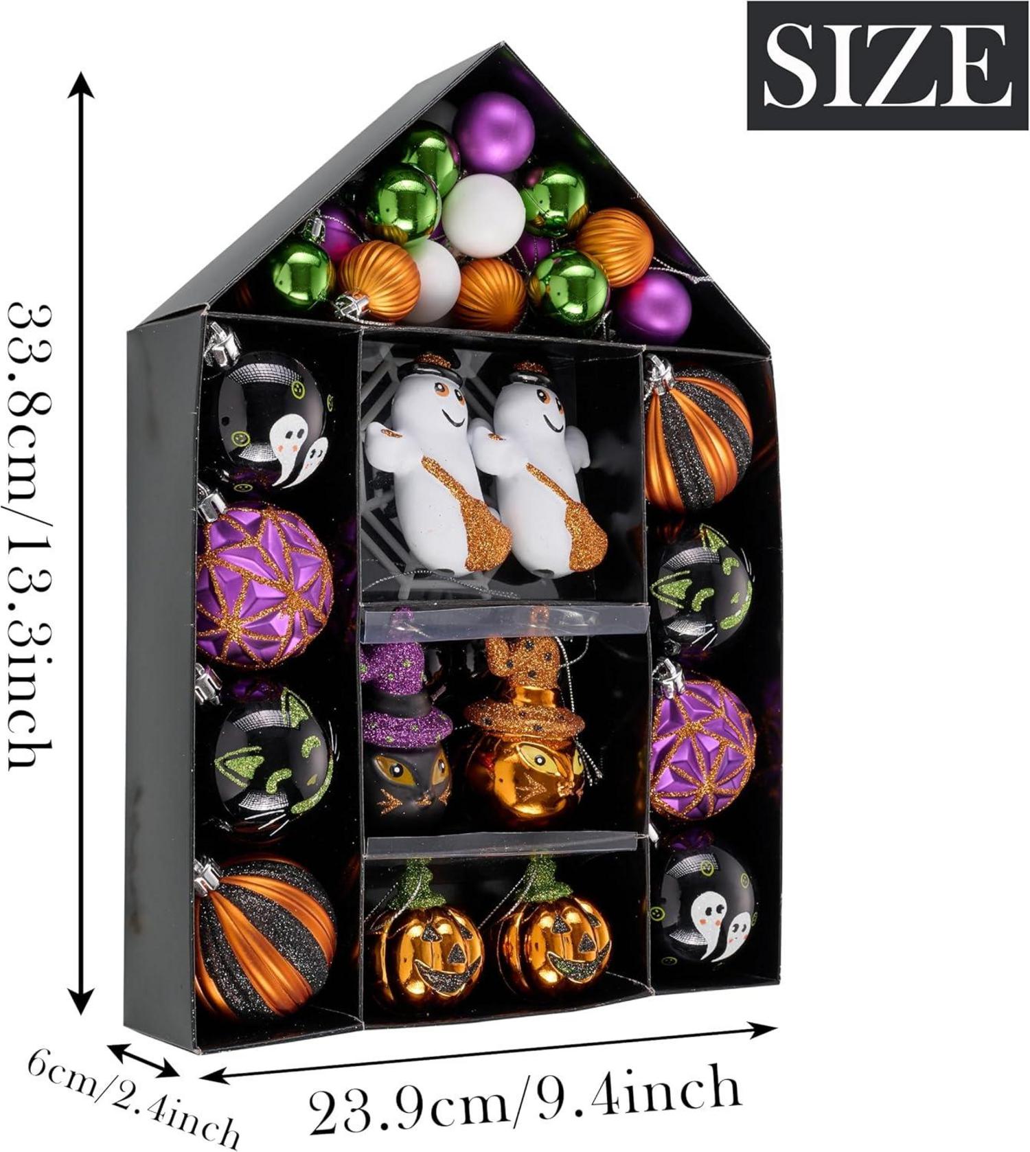 Valery Madelyn Halloween Kugeln 40er Set - Bruchsichere Ornamente