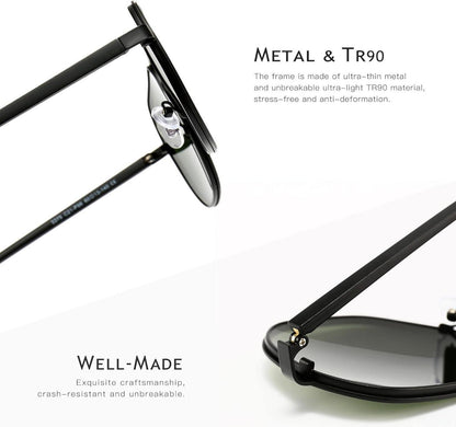 Polarisierte Polygon Sonnenbrille für Herren, trendiges Retro-Design