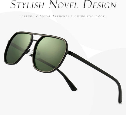 SUNGAIT Polygon Sonnenbrille Herren polarisiert quadratisch UV400