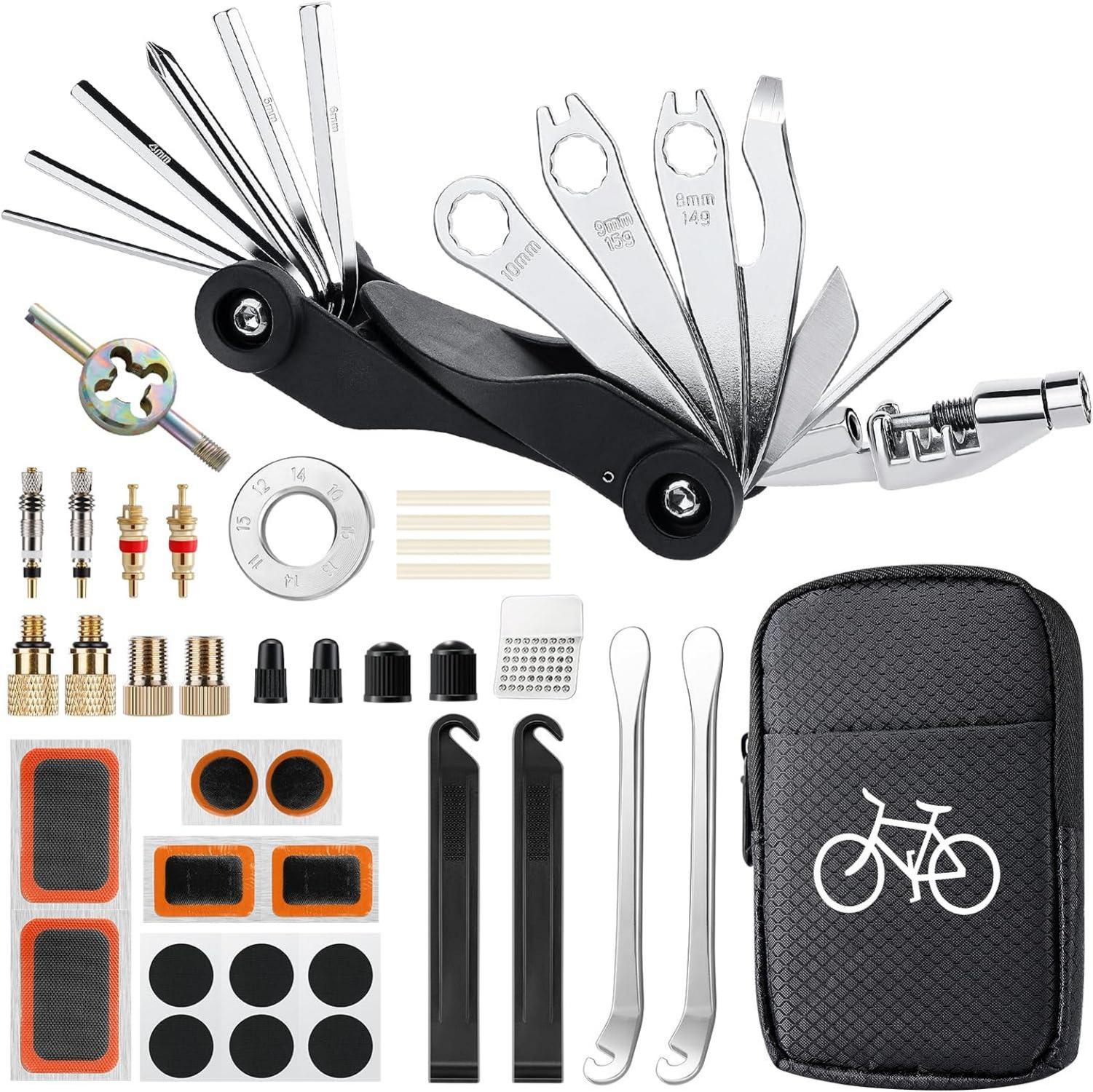 17-in-1 Fahrradflickzeug Set Multitool Satteltasche reparaturset