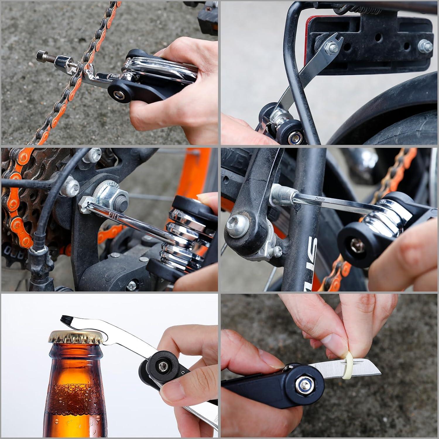 17-in-1 Fahrradflickzeug Set Multitool Satteltasche reparaturset