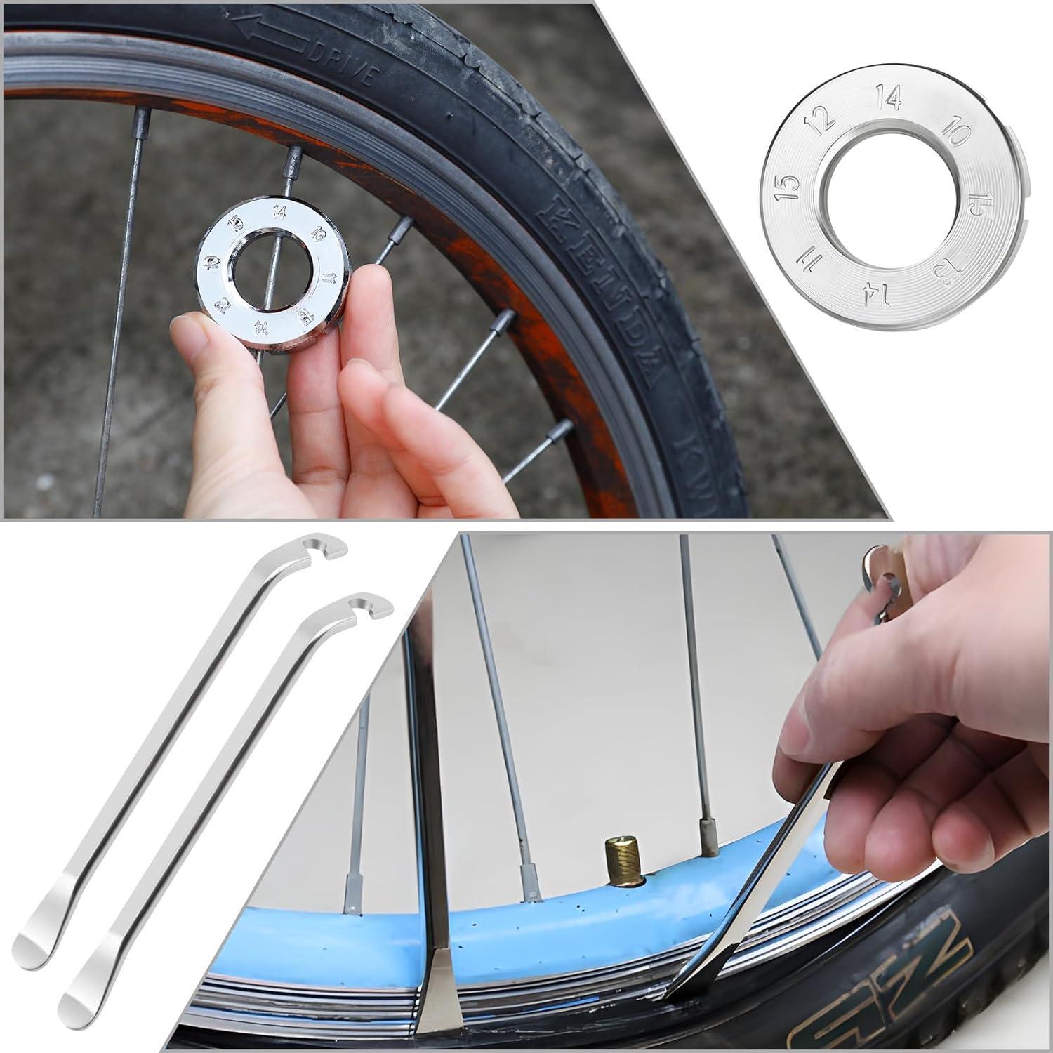 Fahrradflickzeug Set 17 in 1, Multitool Satteltasche für Fahrrad