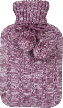 Wärmflasche mit Bezug Premium Strickbezug 2L groß lila