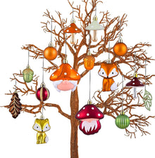 Herbstdeko Kunststoff Kugeln Aufhängen Fuchs Pilze aus Plastik