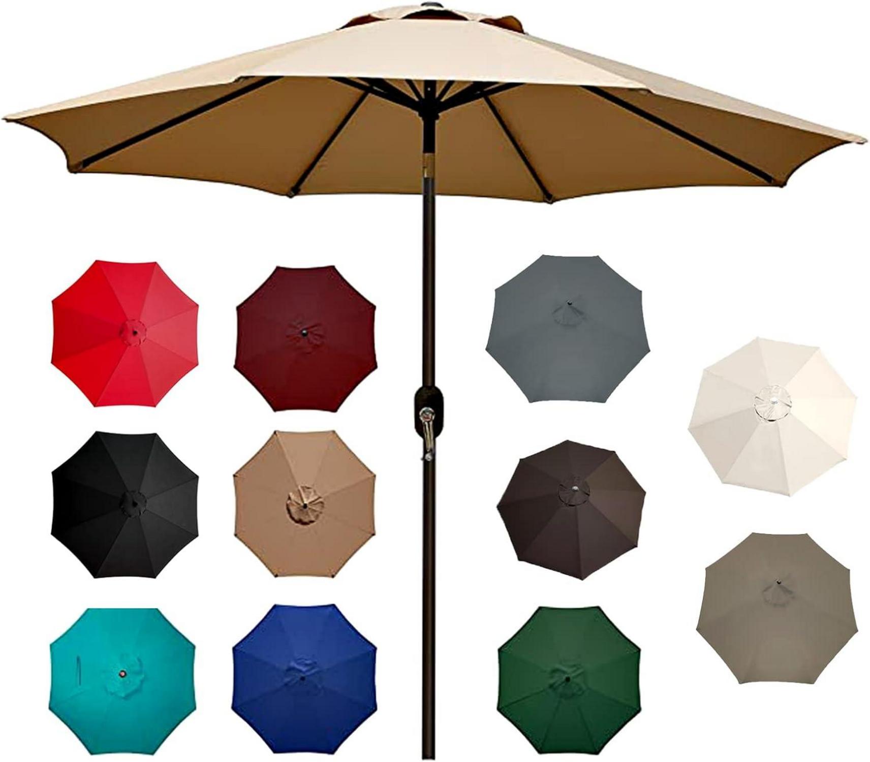 Sonnenschirm Ersatzbezug 3m Anthrazit UV Schutz 80 Windfest Terrasse