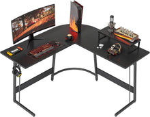 Gaming Tisch Eckschreibtisch 120x120 cm Schwarz Magnetische