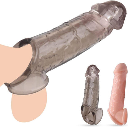 Penis Hülle mit Hodenringen für Penisvergrößerung