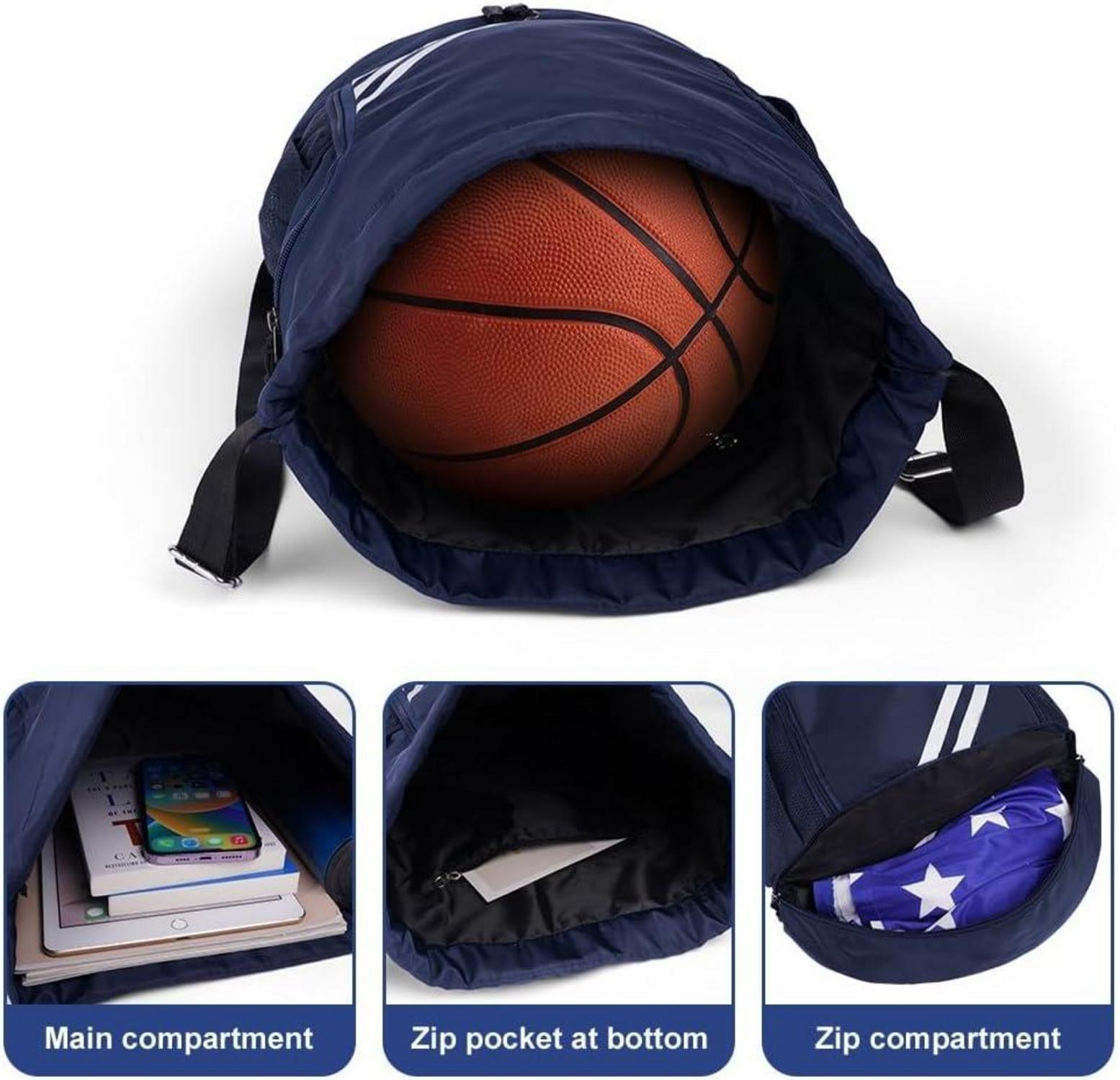 Sportrucksack Turnbeutel Kordelzug Große Kapazität wasserfest A-blau