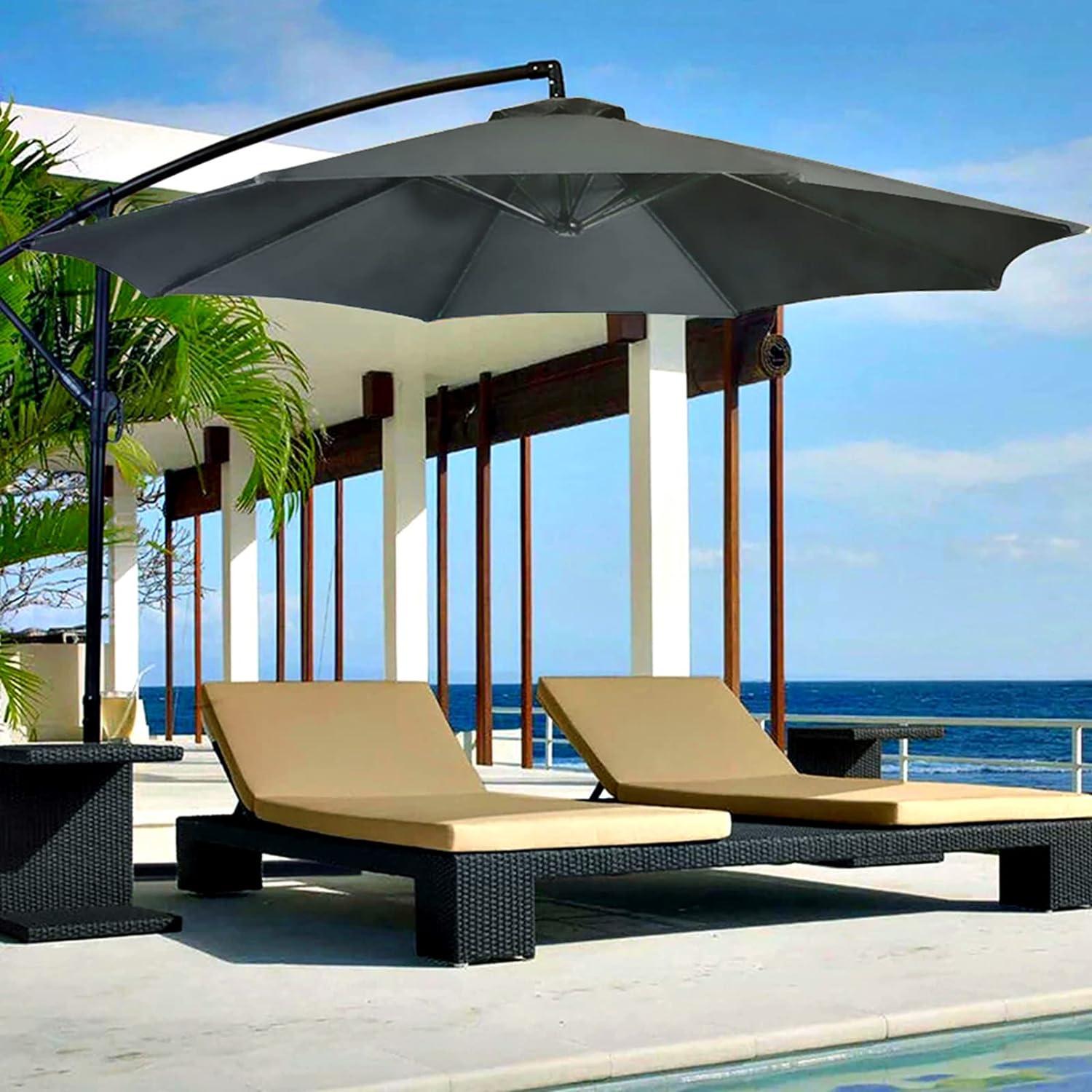 Sonnenschirm Ersatzbezug 3m Anthrazit Uv Schutz 80 Windfest Terrasse