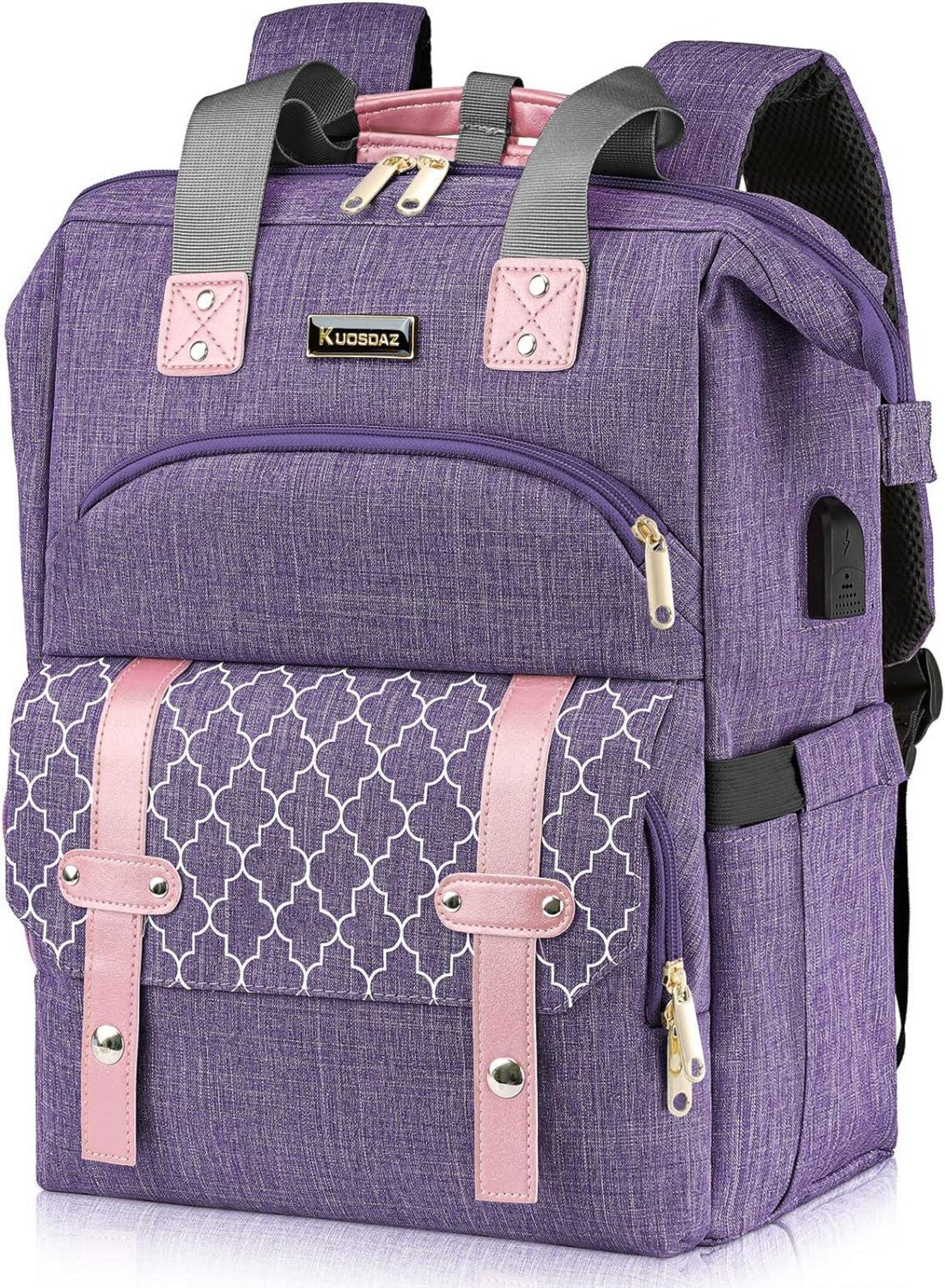 Rucksack Damen USB Ladeanschluss 17,3 Zoll Laptop Arbeits