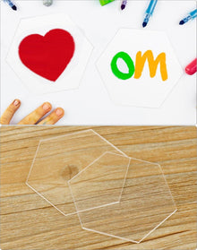 Acrylplatten Set - Sechseckig 80 Stück - Hochzeiten Partys