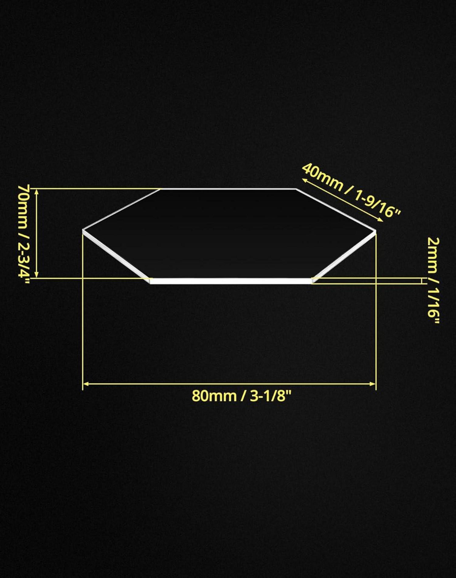80 Klare Sechseckige Acrylplatten für