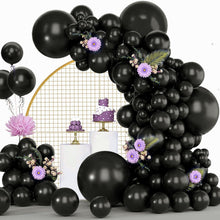 Schwarze Luftballons Set 120-teilig für Dekorationen