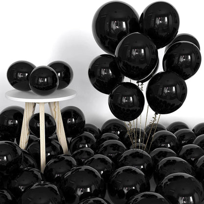 Luftballon Girlande Schwarz | 120er Set | Verschiedene Größen | Party Deko
