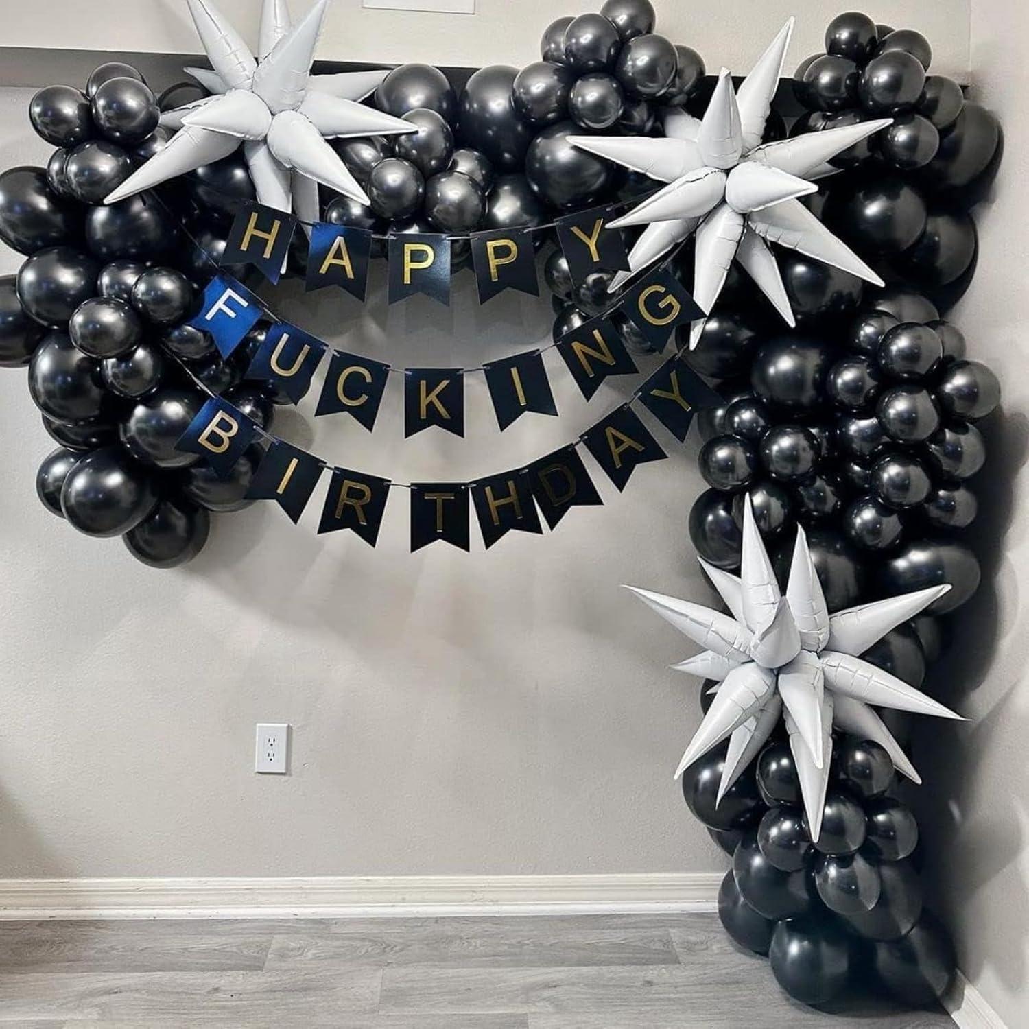120 Schwarz Luftballons Set Ballongirlande 18 12 10 5 Zoll Partydekoration