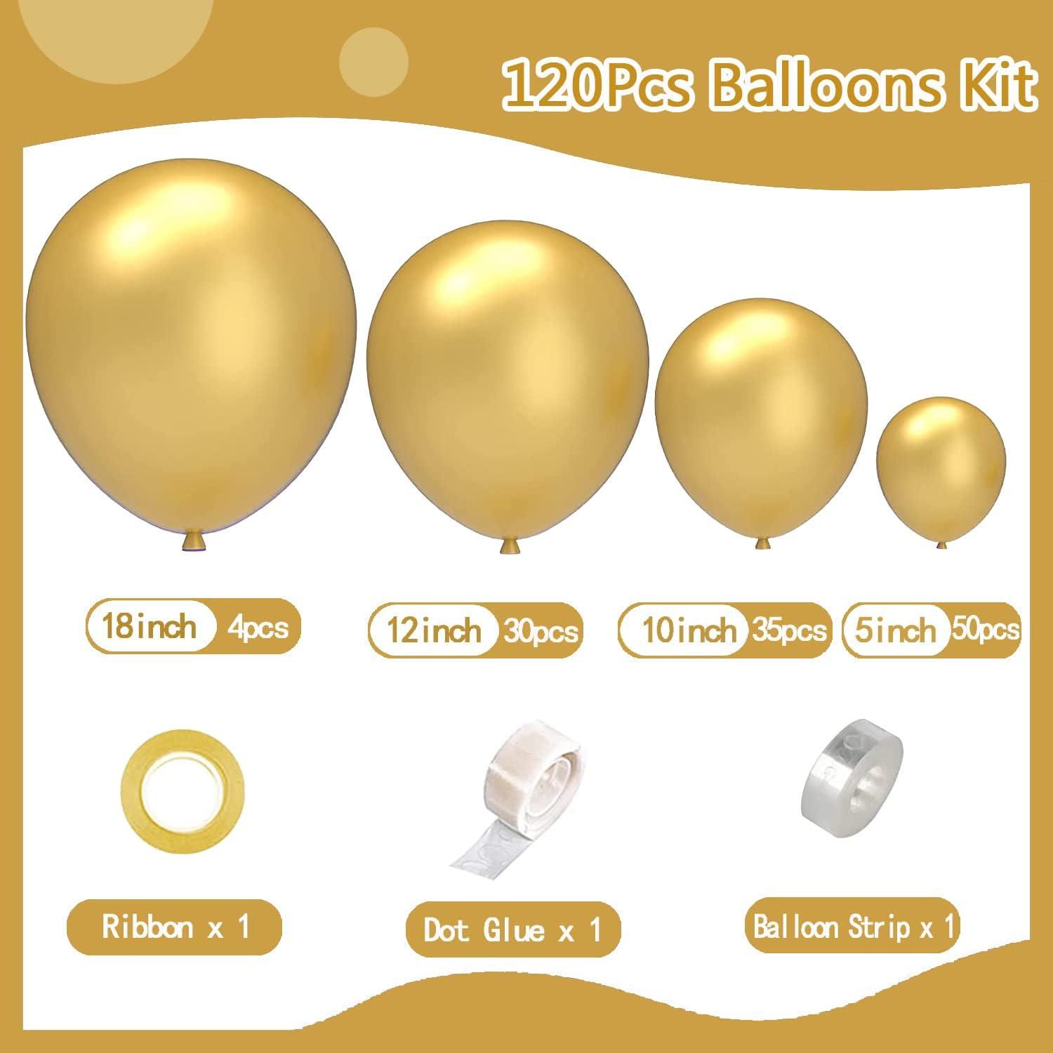 Luftballons Gold Metallic 120 Stück Ballon Girlande