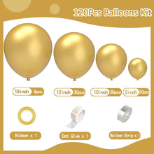 Luftballons Gold Metallic 120 Stück Ballon Girlande