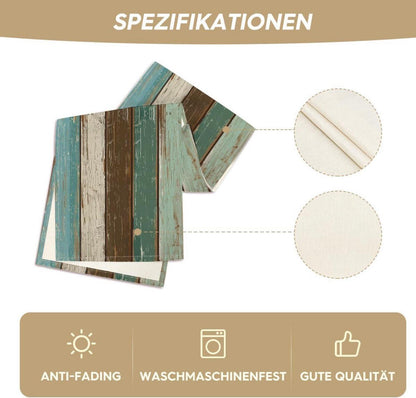 Artoid Blau Holz Tischläufer 40x180 cm - Saisonale Küche Dekoration