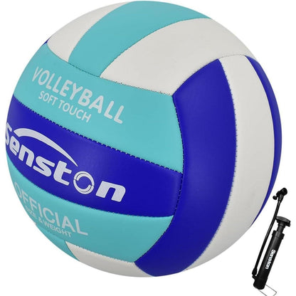 Wasserfester Volleyball Größe 5 mit Pumpe, Hellblau