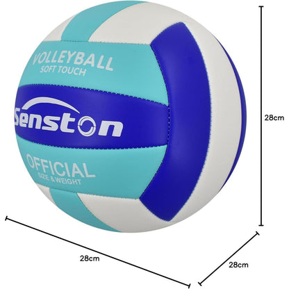 Wasserfester Volleyball Größe 5 mit Pumpe, Hellblau