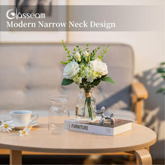 Klare Glasseam Glasvase für Tulpen, Deko Tischdeko & Wohnzimmer Home Deco