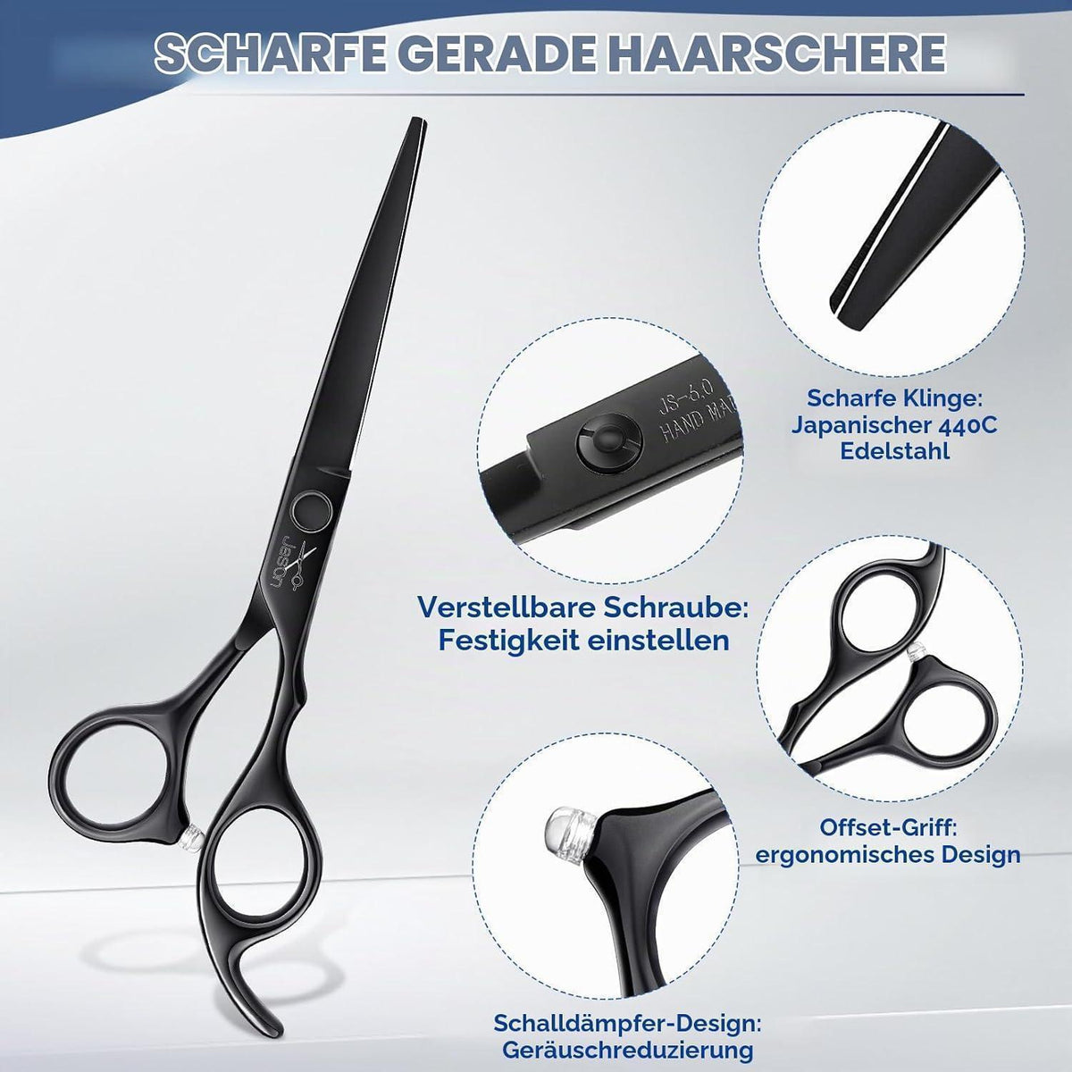 Friseurscheren Set Profi – Haarschneideschere & Effilierschere 6.5"