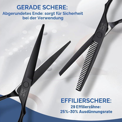 Friseurscheren Set Profi – Haarschneideschere & Effilierschere 6.5"