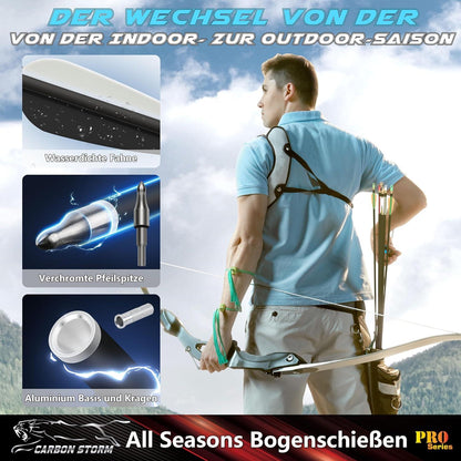 Carbonpfeile für Bogenschießen 30 Zoll 12er Pack Spine 400/500