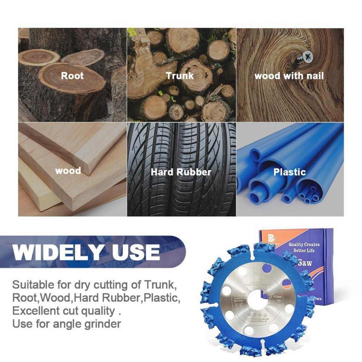Hartmetall-Trennscheiben 125mm 5er-Set für Holz & Kunststoff