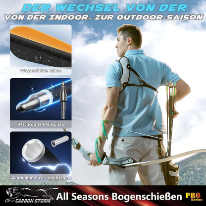Carbonpfeile fürs Bogenschießen 30 Zoll 12er Pack