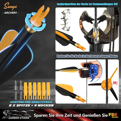Sunya Carbonpfeile 30 Zoll Jagdpfeile Recurve Compound 12er Pack