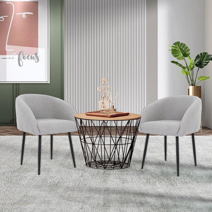 Mingone Loungesessel 2er Set – Modern & Bequem in Grau