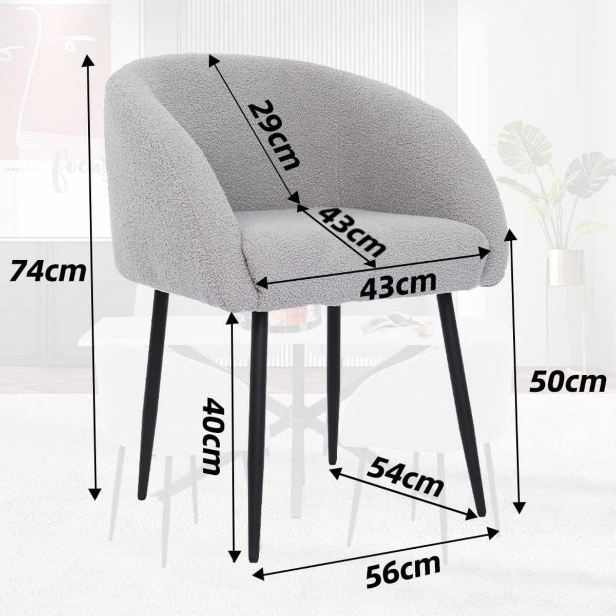 Mingone Loungesessel 2er Set – Modern & Bequem in Grau
